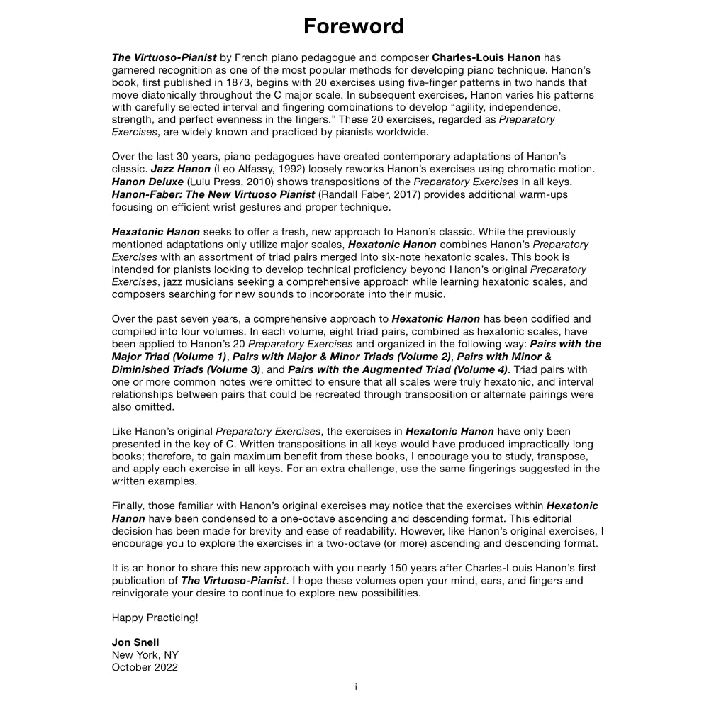 Hexatonic Hanon: Volume 3